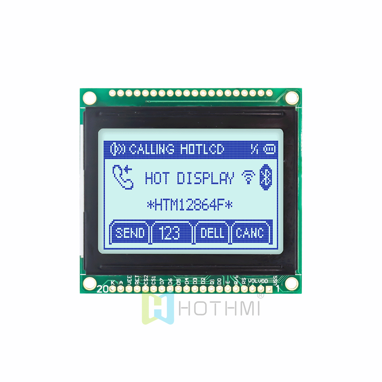 2.0-inch LCD128x64 graphic dot matrix module/STN gray film white backlight/Arduino/5.0V